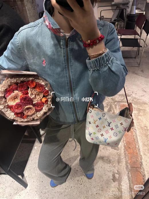 F031410女款夹克版复古风牛仔外套短款修身柔软翻领夹克 商品图12