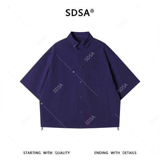 95636SDSA男装2026新款高贵轻奢复古简约条纹短袖衬衫下摆松紧设计百搭 商品图2