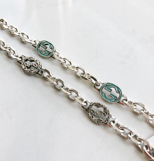 F031424双G珐琅互扣情侣手链简约时尚男女同款长度可调节 商品图5