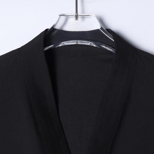 RY95633SDSA男装2026新款高贵轻奢休闲简约纯色V领短袖衬衫百搭时尚衬衣 商品图2