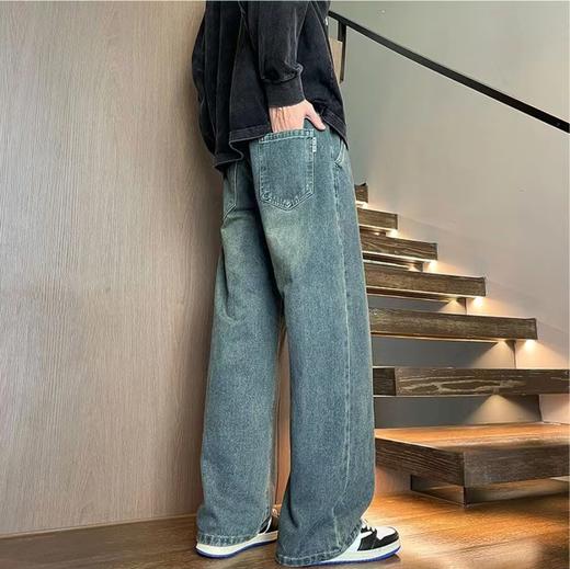 F031430秋冬简单大气个性百搭休闲敞口柔软亲肤牛仔裤长裤 商品图5