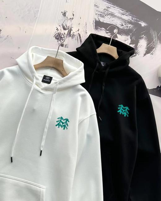 F031412新款防静电露营图案双层华棉连帽圆领男女同款卫衣 商品图1