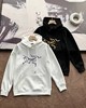 F031453撞色Logo印花秋季情侣款纯色连帽宽松套头卫衣 商品缩略图0