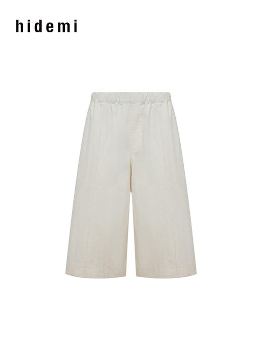hidemi副线小h 简约休闲阔腿中裤七分裤休闲裤 商品图9