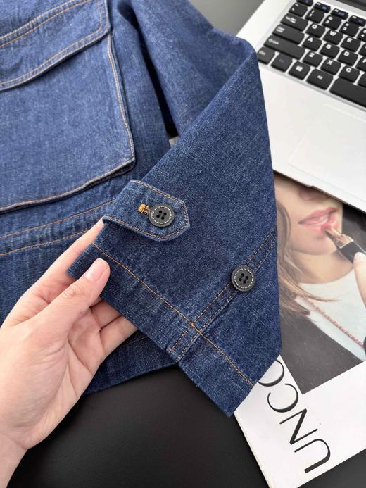 YAY* 雅*同款抽绳收腰工装风牛仔外套 商品图11