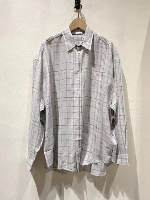 女款格纹长袖衬衫hu001 商品图0