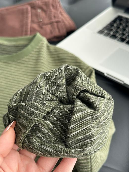 “抹茶绿” 条纹T 商品图9