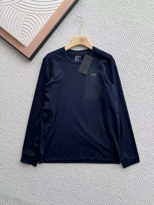 F031498春季新品三色袖标男士休闲长袖T上衣打底衫 商品图7