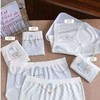 女士无缝内裤清新蓝调裸氨棉三角裤舒适透气女印花英伦风内裤3393 商品缩略图1