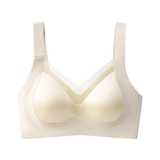 2件更优惠！【缎面高级感，轻柔舒适】莫代尔蚕丝无痕内衣 聚拢提拉轻盈无负重感 高弹不勒享受0束缚 可拆立体水滴杯 高弹加宽肩带舒适穿着 商品图3