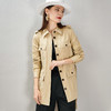 剩L/XL 芳外春季新款时尚复古通勤工装风衣单排扣收腰修身外套女1393 商品缩略图3