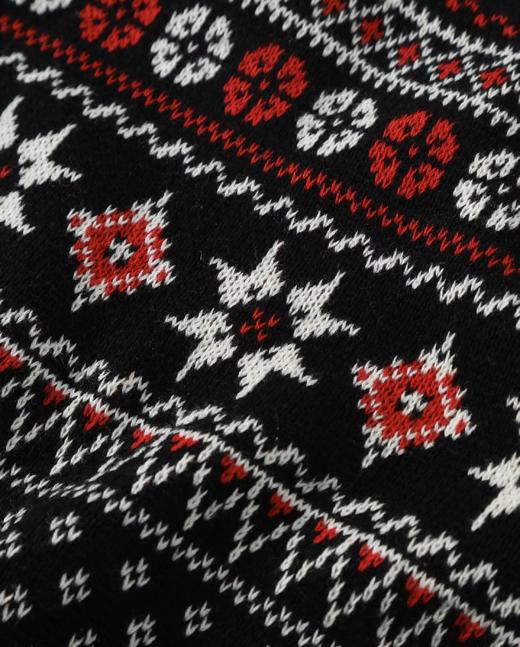 F031452限定秀款复古宽松版型男女同款羊毛拼色毛衣 商品图4