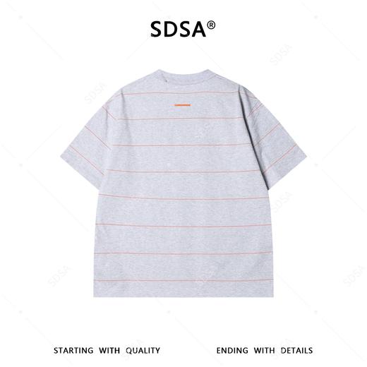 26T620SDSA男装2026新款高贵轻奢日系百搭条纹圆领短袖T恤时尚宽松上衣 商品图5