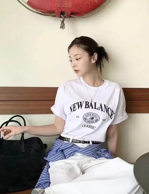 付款减库存， 保真假货白送！！25新款新百伦NewBalanceNB男女短袖IU李知恩同款夏季宽松舒适T恤 正品！ 商品图1