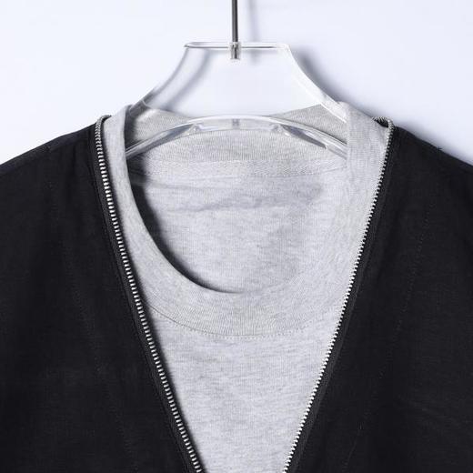 SDSA男装2026新款高贵轻奢韩风简约假两件圆领短袖T恤宽松百搭 商品图4