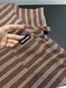 点此购买 缪缪春夏季女士咖色条纹口袋短袖T恤 ye 342339 商品缩略图4