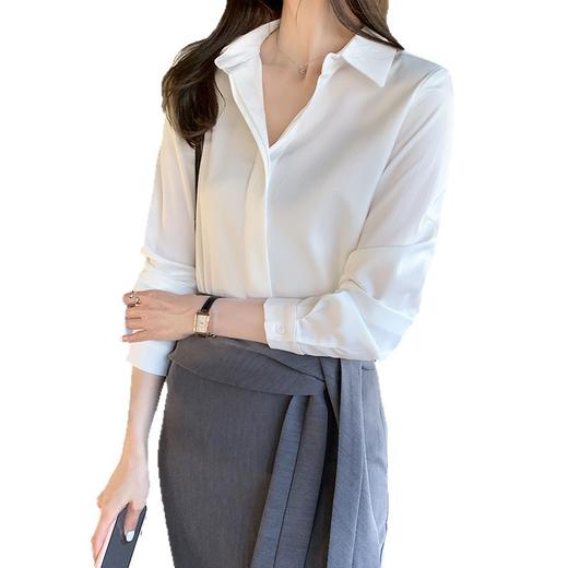 法式OL缎面衬衫 春夏叠穿设计感气质通勤衬衫 商品图4