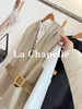 专柜实拍【松弛老钱风】拉夏贝尔/La Chapelle莱赛尔混纺肩部压褶设计口袋马甲V领坎肩无袖外套 商品缩略图2