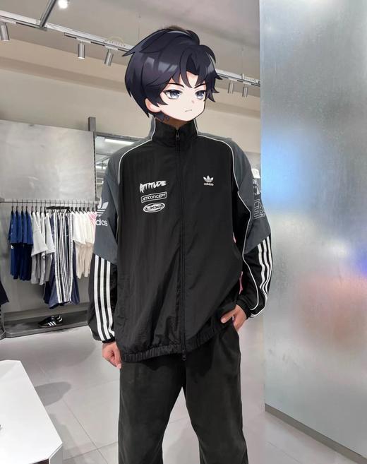 F031409王安宇同款塔丝隆机车风爆款重工刺绣情侣运动休闲夹克外套 商品图4