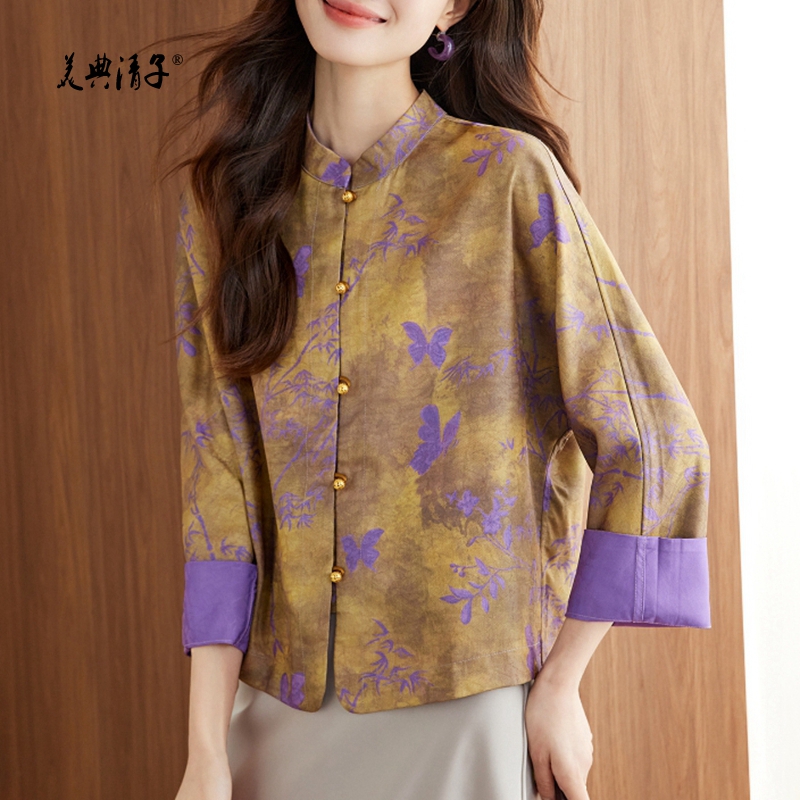 一衣双穿新中式双面穿立领长袖单排扣盘扣外套