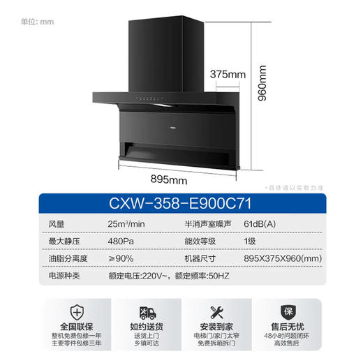 海尔（Haier）烟机 CXW-358-E900C71 商品图7