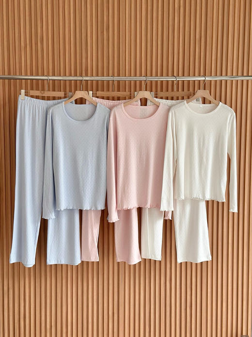 315-3 La纯棉睡衣 女士 春夏薄款 长袖家居睡衣套装 商品图0