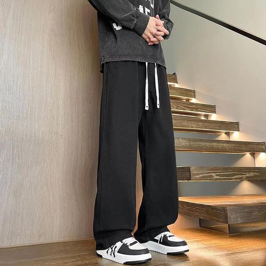 F031430秋冬简单大气个性百搭休闲敞口柔软亲肤牛仔裤长裤 商品图2