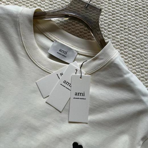 F031465春夏新款黑色爱心刺绣男女同款宽松短袖T恤 商品图8