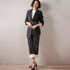 剩M/L/XL 芳外春季新款潮流时尚套装长袖西装外套直筒宽松裤子套装0164 商品缩略图2