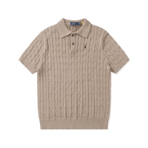 中性款纯棉短袖针织polo衫zh 商品图0