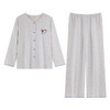 爱帝新款纯棉睡衣套女士文艺印花长袖家居服套装免穿文胸 商品缩略图5