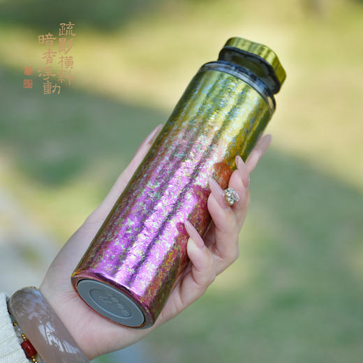 暗香疏影/口红杯/莫奈/纯钛高颜值迷你保温杯便携小巧钛杯双层真空水杯女神口红杯 商品图5