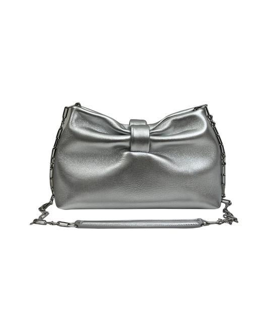 小号粒面羊皮革蝴蝶结手袋斜挎包ba010 商品图1