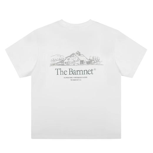 F031445复古简约前后字母小房子印花圆领短袖T恤 商品图1