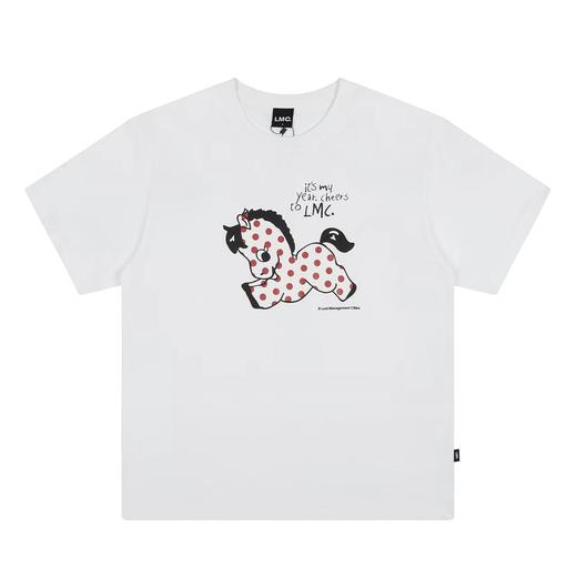 F031404马年新年限定可爱波点小马字母印花圆领短袖T恤 商品图1