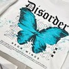 复古蝴蝶印花短袖T恤夏季新款涂鸦个性印花宽松上衣   YLZ-G007 商品缩略图1