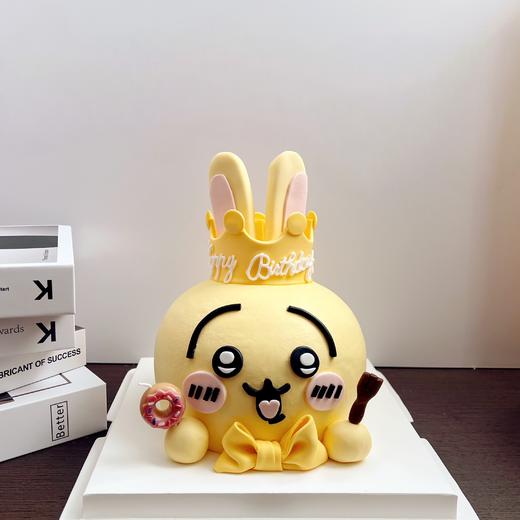 【甜久荟 Wu萨奇 翻糖】可爱的Wu萨奇 外表是翻糖皮 内里是蛋糕 6寸 适合5-8人 配上咖啡或茶或香槟 都相得益彰 纯动物鲜奶蛋糕 不齁不腻 商品图0