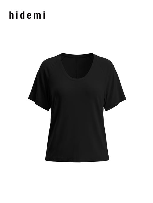hidemi副线小h 莫代尔弹力圆领百搭短袖T恤上衣 商品图8