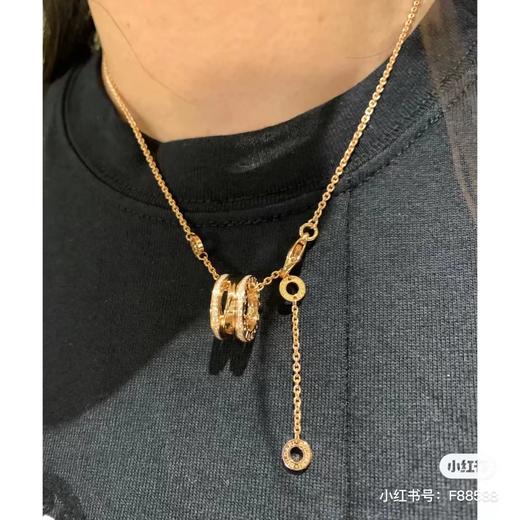 F031423仙气十足长短可调弹簧镂空款灵动带钻项链 商品图6