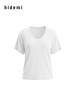 hidemi副线小h 莫代尔弹力圆领百搭短袖T恤上衣 商品缩略图7