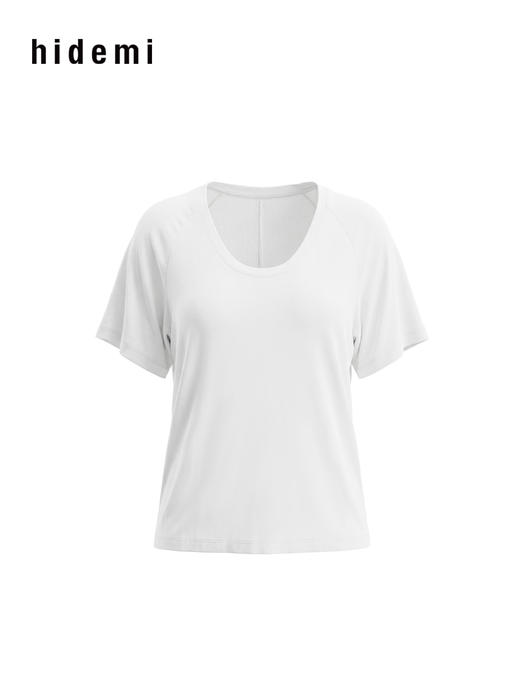 hidemi副线小h 莫代尔弹力圆领百搭短袖T恤上衣 商品图7