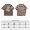F031447咖灰色休闲舒适复古艺术感卡通怪兽水洗短袖 商品缩略图12
