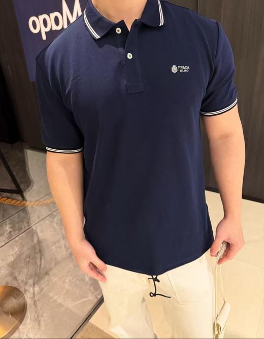 男款棉质抽绳短袖Polo衫la020 商品图3