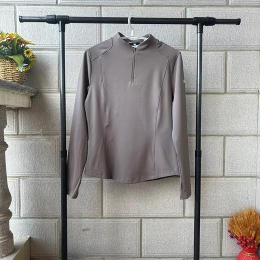F031459女士一体绒户外运动训练跑步半拉链长袖 商品图11