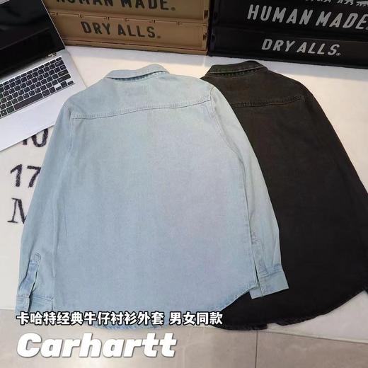 F031485春季新款休闲水洗做旧翻领牛仔衬衫外套男女同款 商品图1