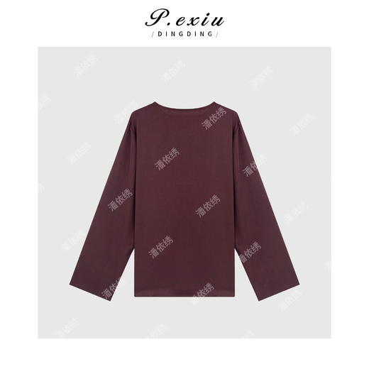 03-3潘依绣丁丁宠粉铜氨丝天丝法式高级感气质飘带衬衫SH1670 商品图2