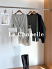 专柜实拍【高弹显瘦T恤】拉夏贝尔/La Chapelle圆领交叉下摆条纹长袖T恤不规则慵懒感百搭上衣 商品缩略图0