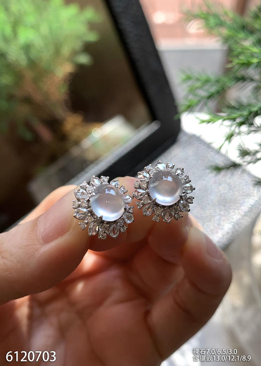 6120703，蛋面耳钉。具体价格微信咨询 商品图3