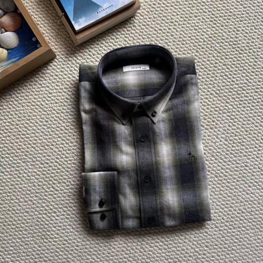 F031468秋季男士休闲通勤柔软透气衬衣长袖衬衫潮 商品图6