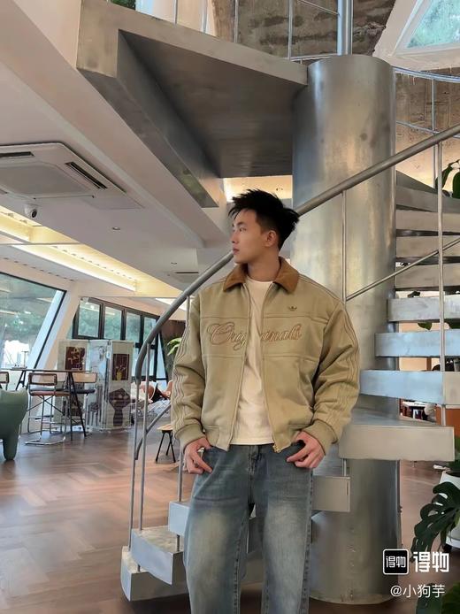 F031469复古麂皮灯芯绒翻领刺绣logo棒球服薄棉服 商品图6